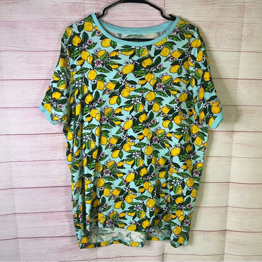Vera Bradley Lemon Print ‎ 100% Shirt Size 2XL